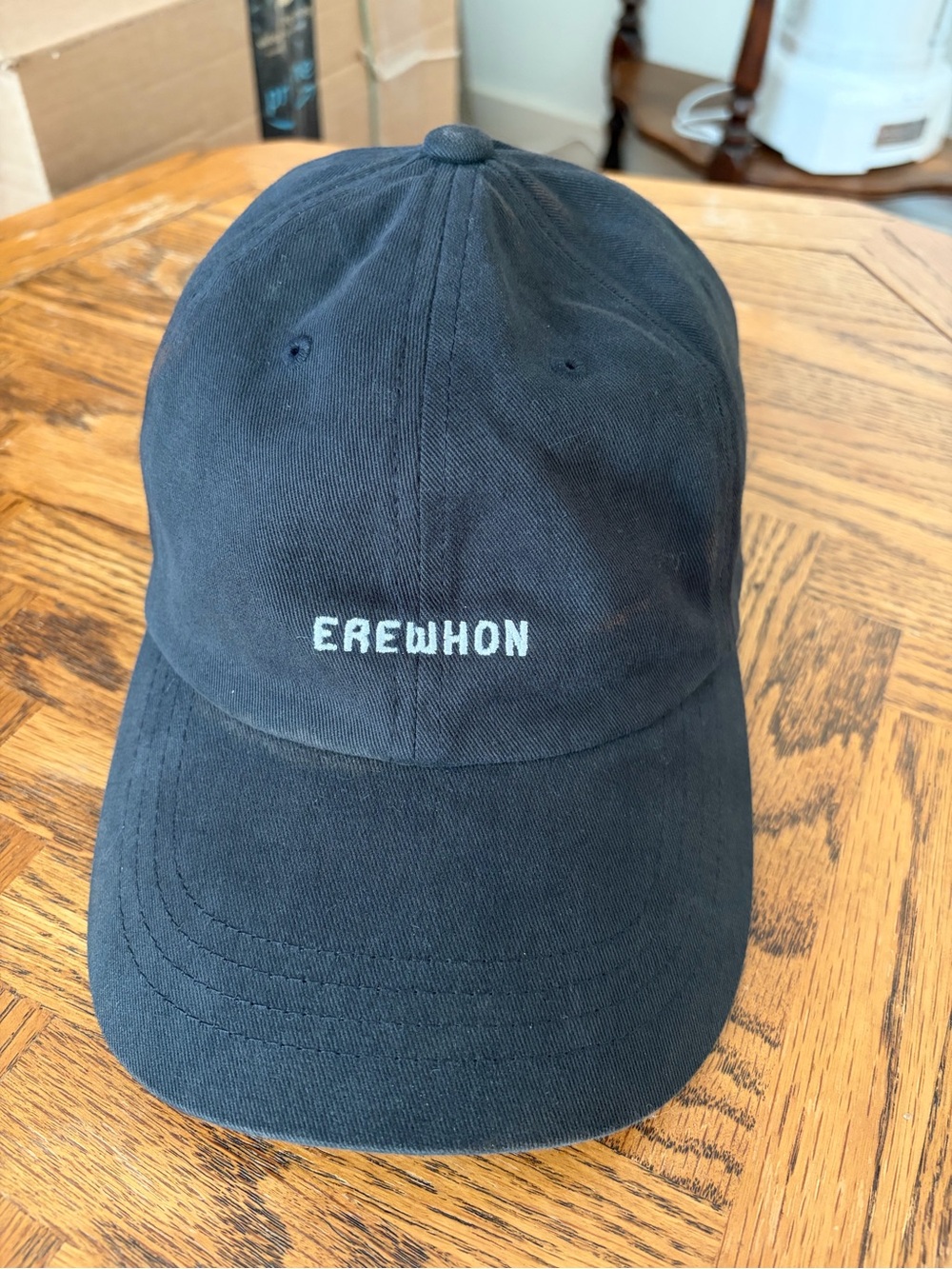 Erewhon Black Embroidered Baseball Cap